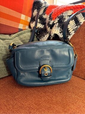 Rare Coach Legacy 2013 Blue Leather Crossbody Bag